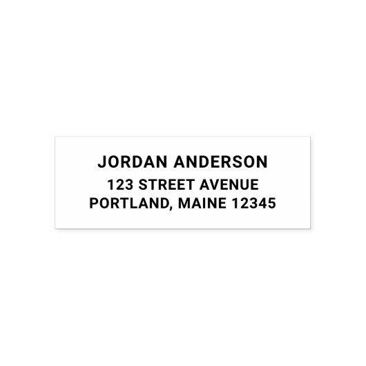Simple Bold Modern Personal Return Address Permastempel (Design)