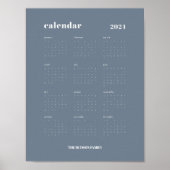 SImple Bold | Schwarz/Weiß-Kalender 2024 Poster (Vorne)