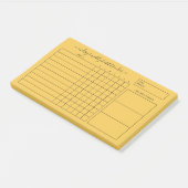 Simple Bold Yellow Weekly Habit Tracker Post-it Klebezettel (angewinkelt)