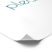 Simple Bon Appetit | Aquamarines Aqua Any Event Si Poster (Ecke)