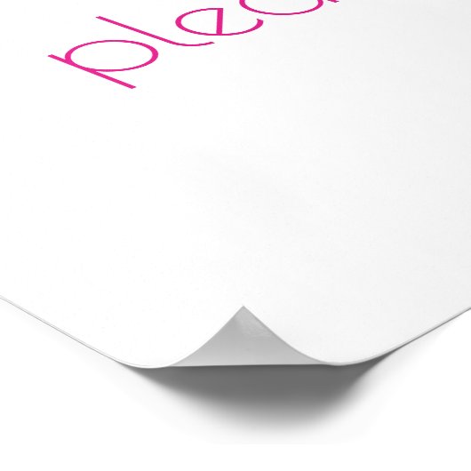 Simple Bon Appetit | Jedes Ereignis wird in Pink a Poster (Ecke)