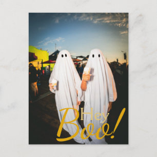 Simple Boo Happy Halloween Familie & Freunde Foto Feiertagspostkarte