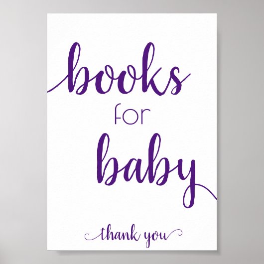Simple Books for Baby Wird Royal Purple Book Dropo Poster (Vorne)