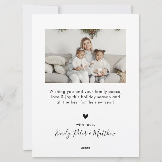 Simple Bordo White 5 Foto Collage Weihnachten (Rückseite)