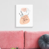 Simple Botanical Art Print – Faux Canvas Style Leinwanddruck (Insitu (Wohnzimmer))