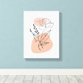 Simple Botanical Art Print – Faux Canvas Style Leinwanddruck (Insitu (Holzboden))