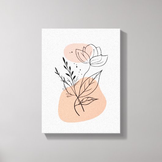 Simple Botanical Art Print – Faux Canvas Style Leinwanddruck (Vorderseite)