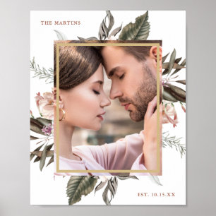 Simple Botanical One Photo Poster