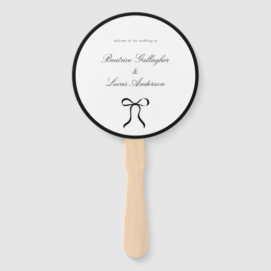 Simple Bow Classic Wedding Fächer (Rückseite)