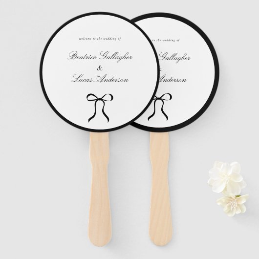 Simple Bow Classic Wedding Fächer (Vorne und Hinten)