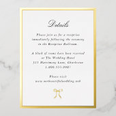 Simple Bow Classic Wedding Foil Enclosure Card Folie Einladungspostkarte (Vorderseite)
