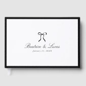 Simple Bow Classic Wedding Gästebuch (Vorderseite)