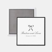 Simple Bow Classic Wedding Magnet (Vorderseite/Rückseite)