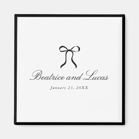 Simple Bow Classic Wedding Magnet (Vorne)
