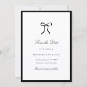 Simple Bow Classic Wedding Save The Date (Vorderseite)