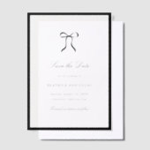 Simple Bow Classic Wedding Save the Date Pergament Einladungen (Versetzt)