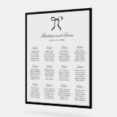 Simple Bow Classic Wedding Seating Chart Acrylschild (Winkel)