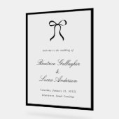 Simple Bow Classic Wedding Welcome Sign Acrylschild (Winkel)