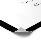 Simple Bow Classic Wedding Welcome Sign Poster (Ecke)