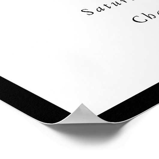 Simple Bow Classic Wedding Welcome Sign Poster (Ecke)