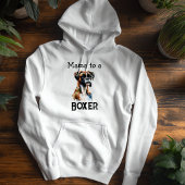 Simple Boxer Mama Brown Personalize Hoodie