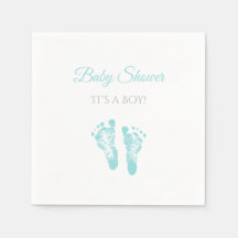 Simple Boy Baby Shower Wertvoll Blue Footprints