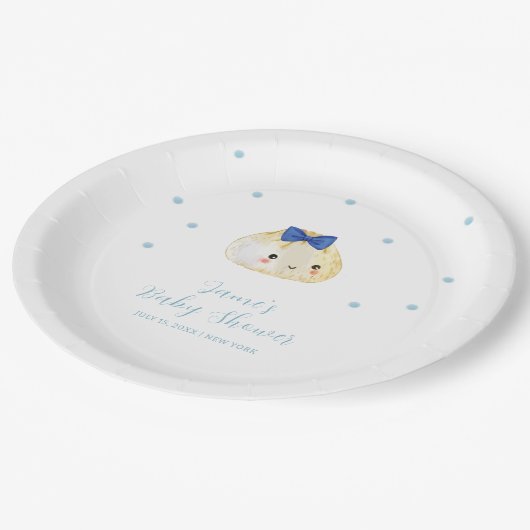 Simple Boy Little Dumpling Baby Dusche Pappteller (Schrägansicht)