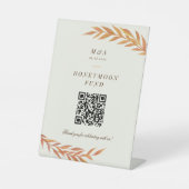 Simple Branch Herbst Hochzeitsfond Sockelschild (Vorderseite)