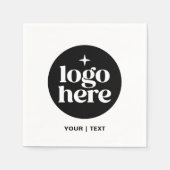 Simple Branded Custom Text & Logo Serviette (Vorderseite)