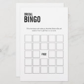 Simple Bridal Bingo Brautparty Game (Vorne/Hinten)
