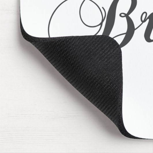 Simple Bride Floral Calligraphy | Mousepad (Ecke)