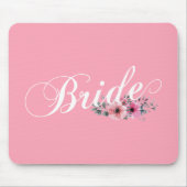 Simple Bride Floral Calligraphy | Mousepad (Vorne)