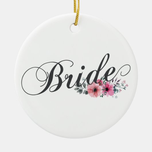 Simple Bride Floral Calligraphy | Ornament (Vorne)