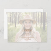 Simple Bride Foto Brautparty Einladungspostkarte (Vorne/Hinten)