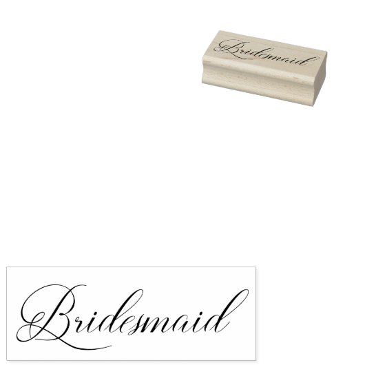 Simple Bridesmaid Quote Tipography Script Gummistempel (Stempel)