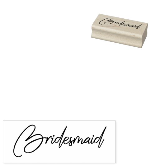 Simple Bridesmaid Typografie Gummistempel (Stempel)