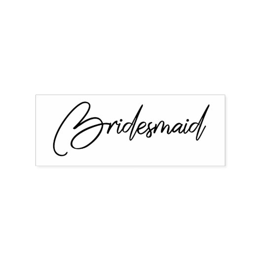 Simple Bridesmaid Typografie Gummistempel (Prägung)