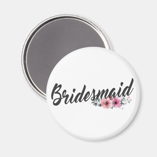 Simple Bridesmaid Wedding Calligraphy | Magnet (Vorderseite/Rückseite)