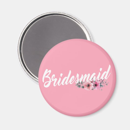 Simple Bridesmaid Wedding Calligraphy | Magnet (Vorderseite/Rückseite)