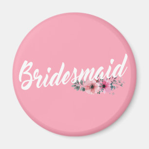 Simple Bridesmaid Wedding Calligraphy   Magnet