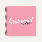 Simple Bridesmaid Wedding Calligraphy | Notebook Notizblock (Vorderseite)