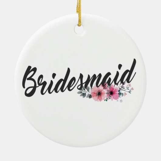 Simple Bridesmaid Wedding Calligraphy | Ornament (Hinten)