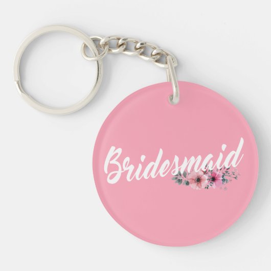 Simple Bridesmaid Wedding Calligraphy | SCHLÜSSELA Schlüsselanhänger (Vorderseite)