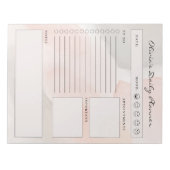 Simple Brown and Beige Minimalist Daily Planner Notizblock (Vorderseite)