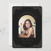 Simple Brown and Black Pagan Funeral  Einladung (Vorderseite)