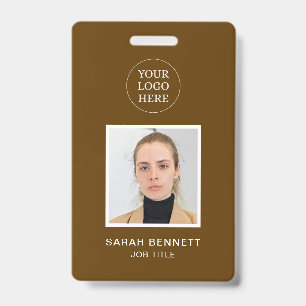 Simple Brown Beruflich Employee Office-Foto-ID Ausweis