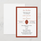 Simple Brown Personalisiert Save The Date (Vorne/Hinten)