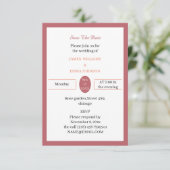 Simple Brown Personalisiert Save The Date (Stehend Vorderseite)