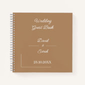 Simple Brown Personalisiert Wedgast Notizblock (Vorderseite)