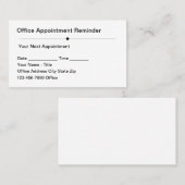Simple Budget And Bulk Office Appointment Cards Terminkarte (Vorne/Hinten)